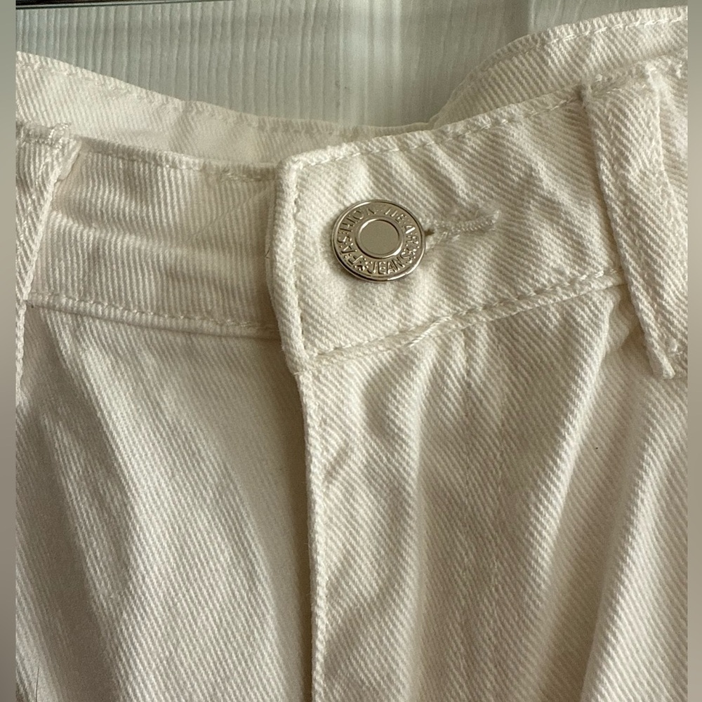 SweatyRock White Wide-Leg Cotton Pant - Picture 3 of 5